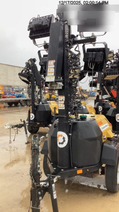 2022 Allmand NLV3GR (4) LED Light Fixture 350W, 23' Vertical Mast, 3kW Prime, Towable, Deep Sea L401, Leveling Jacks, Yanmar T4F 5.8hp