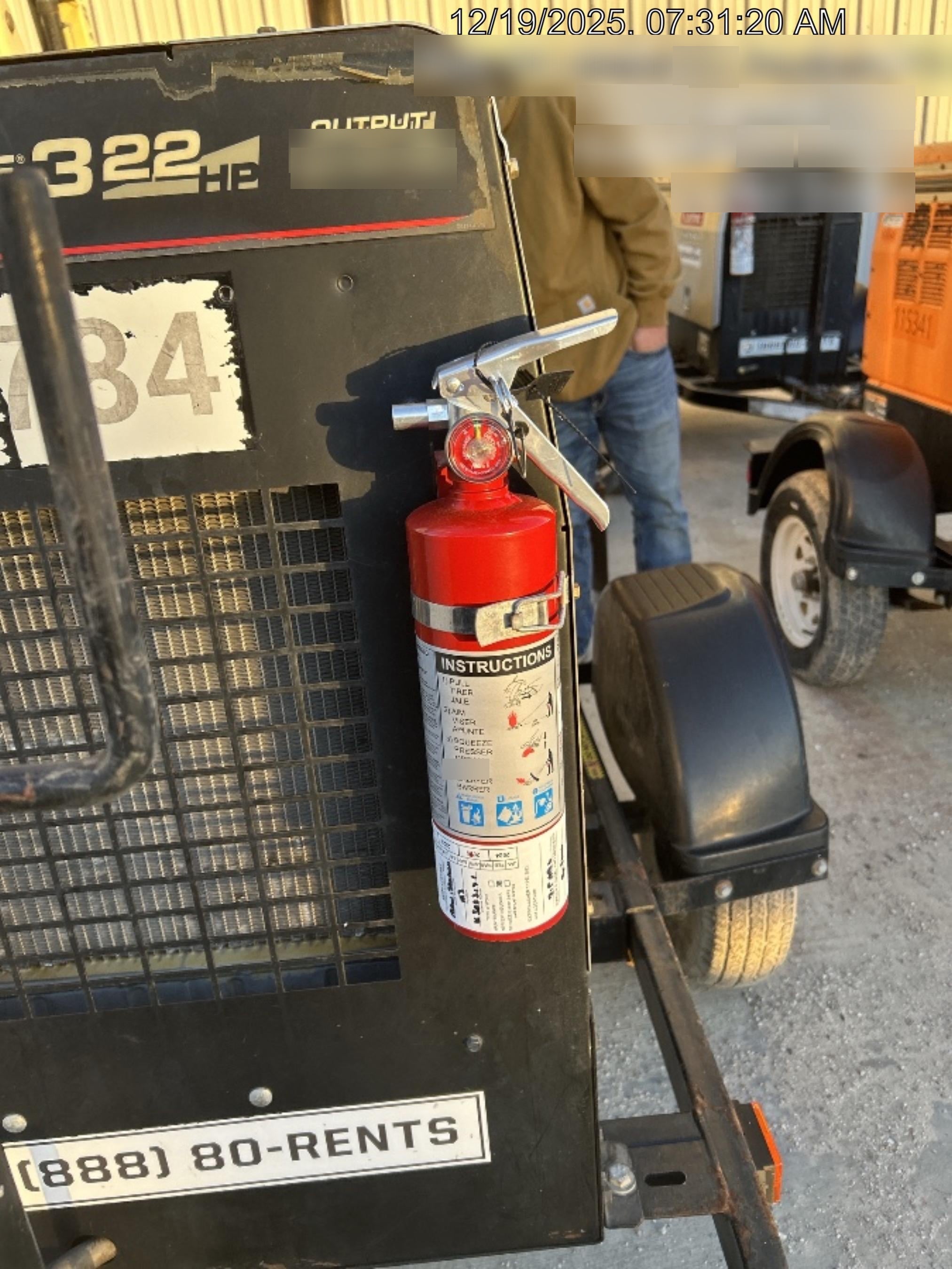 2019 Lincoln Electric Vantage 322 Welder Ready-Pak 3, Two wheel trailer, Fender and Light kit, Cable Rack