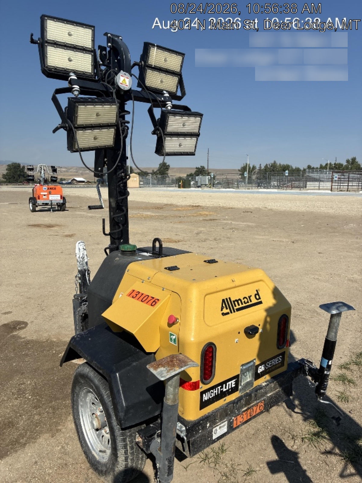 2021 Allmand NLV3GR (4) LED Light Fixture 350W, 23' Vertical Mast, 3kW Prime, Towable, Deep Sea L401, Leveling Jacks, Yanmar T4F 5.8hp