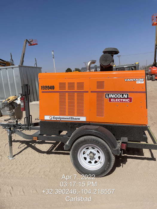 2021 Lincoln Electric Vantage 549X Ready Pak 3, ORANGE (includes trailer, cable rack, fender light kit)