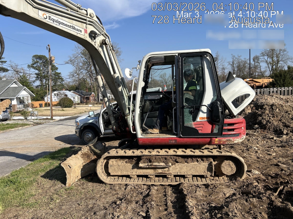 2019 Takeuchi TB290 Cab/Heat/AC Rubber tracks, Dozer blade, Travel alarm, Auxiliary hydraulics Manual QC, Hydraulic thumb, 18", 24", and 36" Buckets