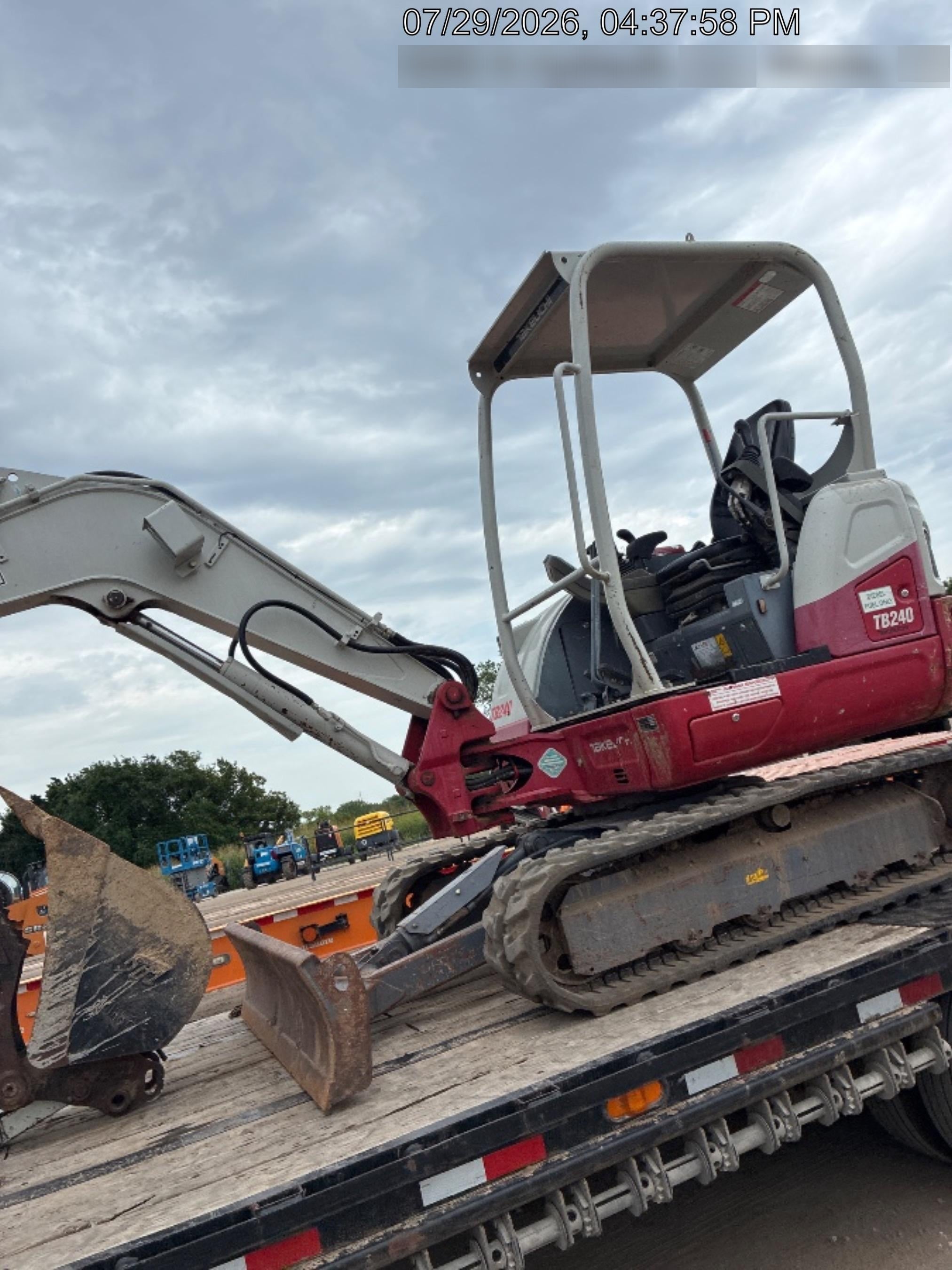 2019 Takeuchi TB240 Takeuchi TB240 Canopy w/Rubber Tracks, Auxiliary Hydraulics, Manual QC, Hydraulic Thumb, 12/18/24" Buckets