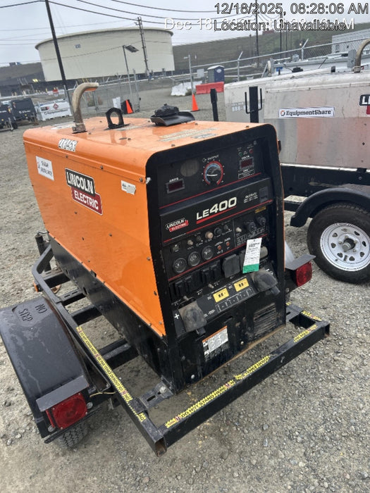 2022 Lincoln Electric LE400 Kubota V1505, Trlr, Cable Rack, Light Kit, ES Decals, T3