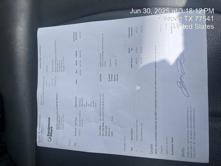 2020 MICHIGAN PNEUMATIC MP-TPB60-118