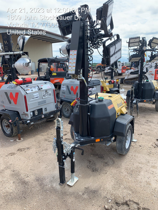 2022 Allmand NLV3GR (4) LED Light Fixture 350W, 23' Vertical Mast, 3kW Prime, Towable, ES Decals, T3