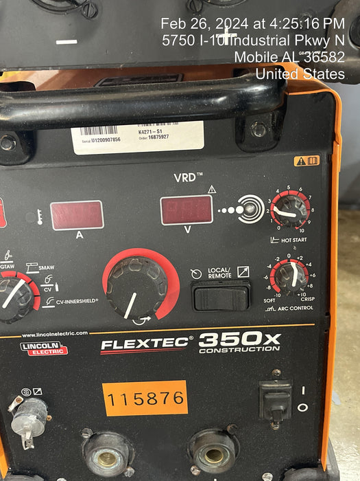 2020 LINCOLN ELECTRIC FLEXTEC 350X