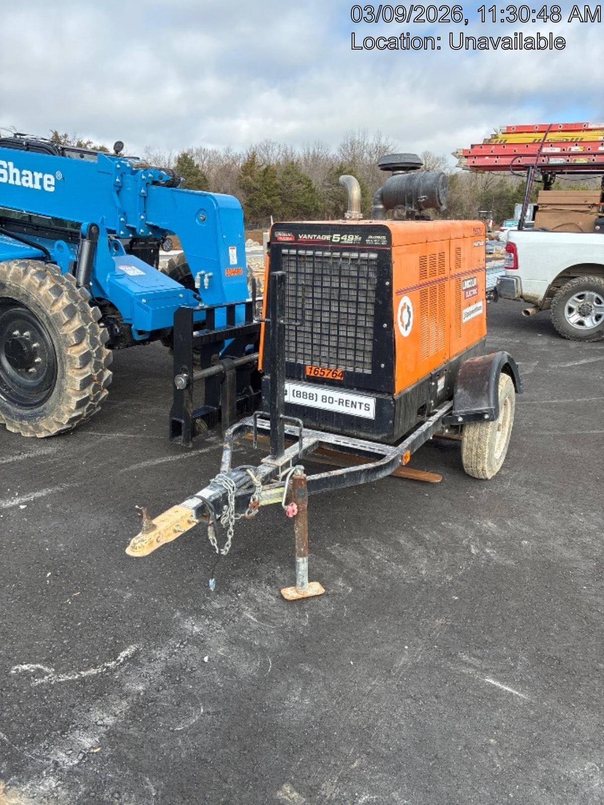 2021 Lincoln Electric Vantage 549X Ready Pak 3, ORANGE (includes trailer, cable rack, fender light kit)