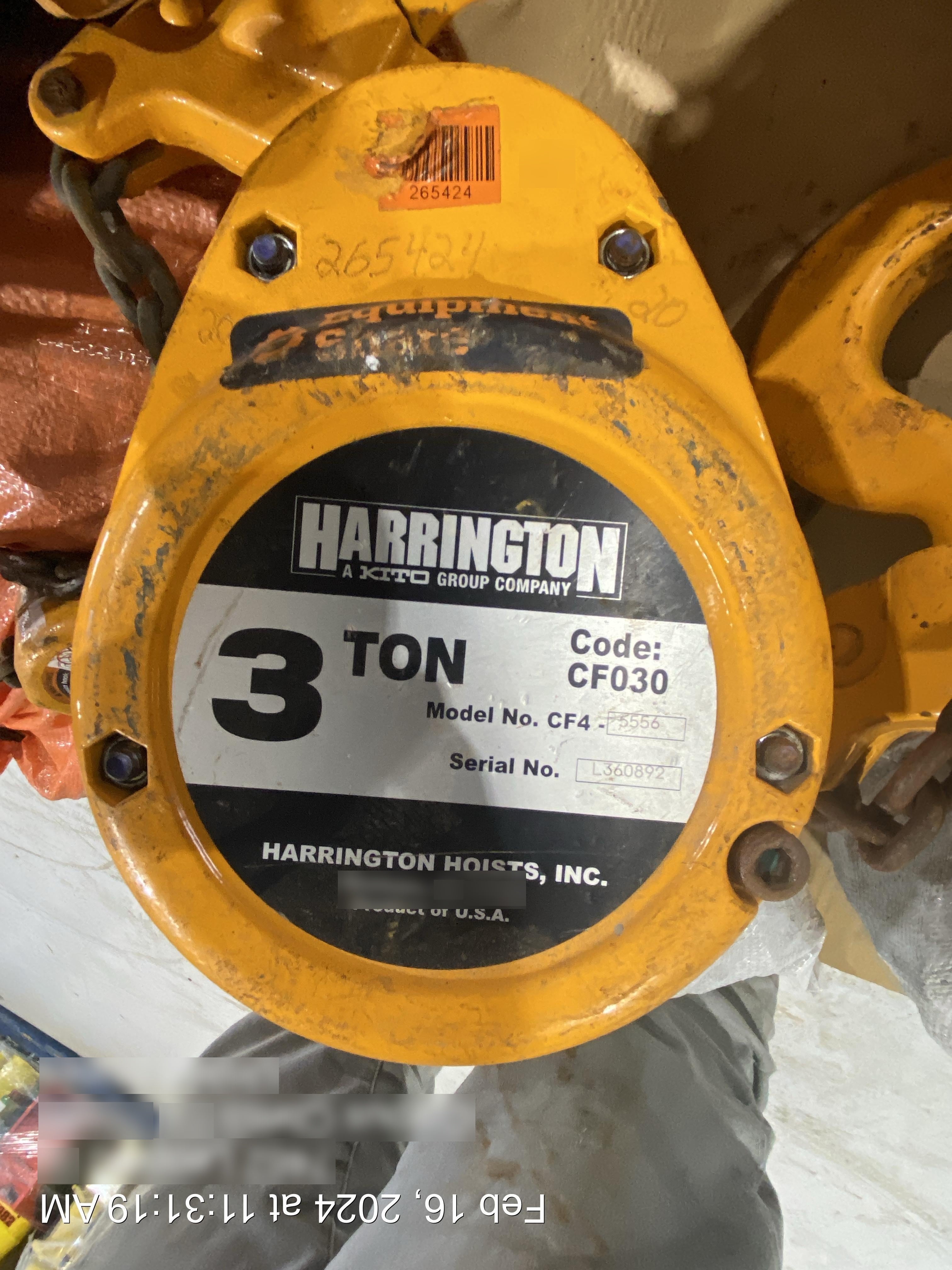 2022 HARRINGTON CF030-20