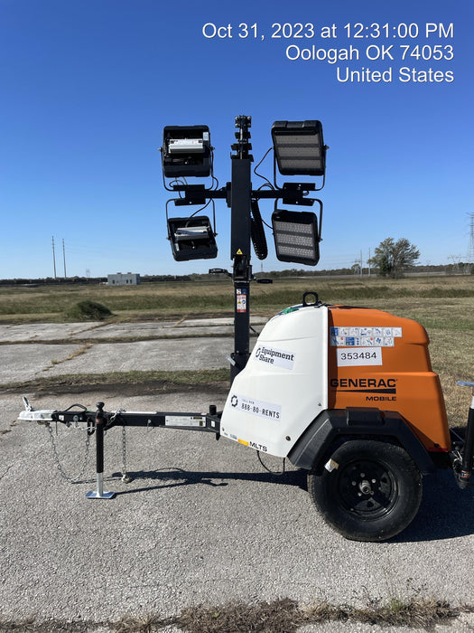 2023 Generac MLT2 Diesel, Flex Switch 120V Input, Powerzone Controller, (4) 320W LED Lights, 4kW Generator, 39.9 Gal Fuel Tank, 2" Ball, T3