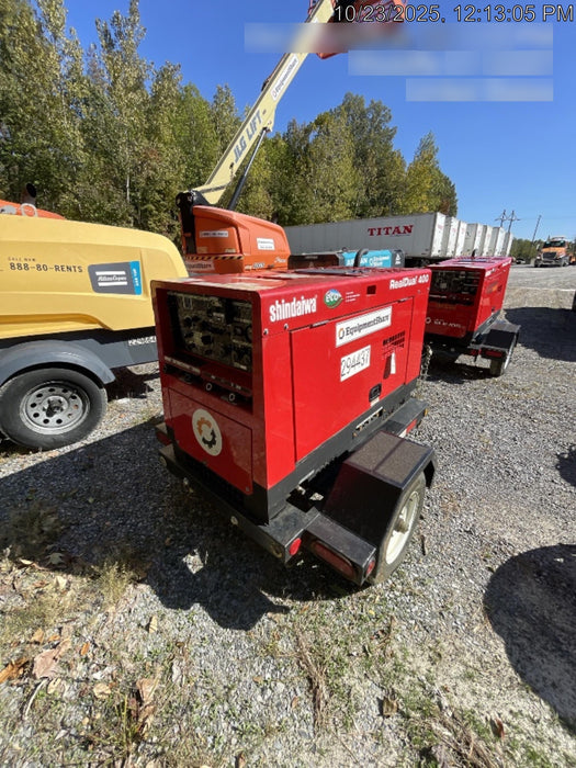 2023 Shindaiwa DGW400MDL Kubota D902 Engine, 23 HP, Dual Op Welder, Wire, Arc, Droop Stick, Tig, and CC Stick Functionality, Simulphase, 3 Phase and 1 Phase Gen Output, Single Axle NB Trlr, Slr Trckl Chrg 12V 12W, Fire Ext