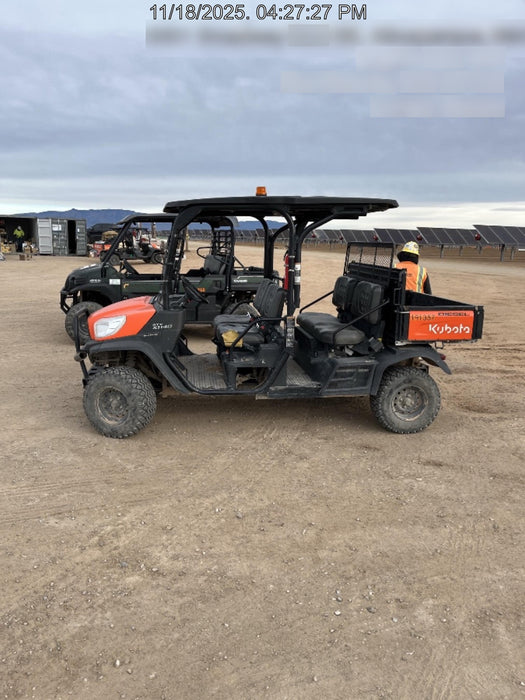 2021 Kubota RTV-X1140W-H Plastic Canopy, Windshield Acrylic Clear, LED Strobe Light, Wire Harness Kit, Back up Alarm