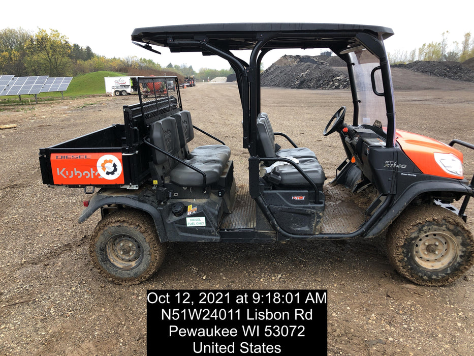 2021 Kubota RTV-X1140W-H Plastic Canopy, Windshield Acrylic Clear, LED Strobe Light, Wire Harness Kit, Back up Alarm