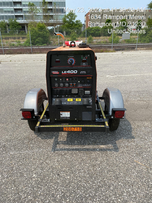 2022 Lincoln Electric LE400 Kubota V1505, Trlr, Cable Rack, Light Kit, ES Decals, T3