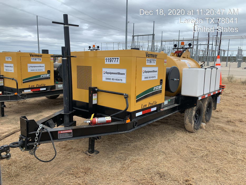 2020 Vac-Tron LP573XDT 24 HP Kohler Diesel Engine (Tier 4 Final), Includes 500 Gallon Debris Tank w/ Hydraulic Tilt, two (2) 100 Gallon Water Tanks, Low Profile Torsion Axles (12,000 GVWR), Manual Jack