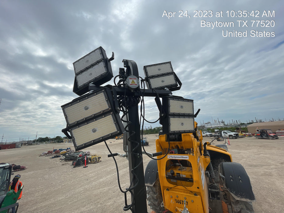 2022 Allmand NLV3GR (4) LED Light Fixture 350W, 23' Vertical Mast, 3kW Prime, Towable, ES Decals, T3