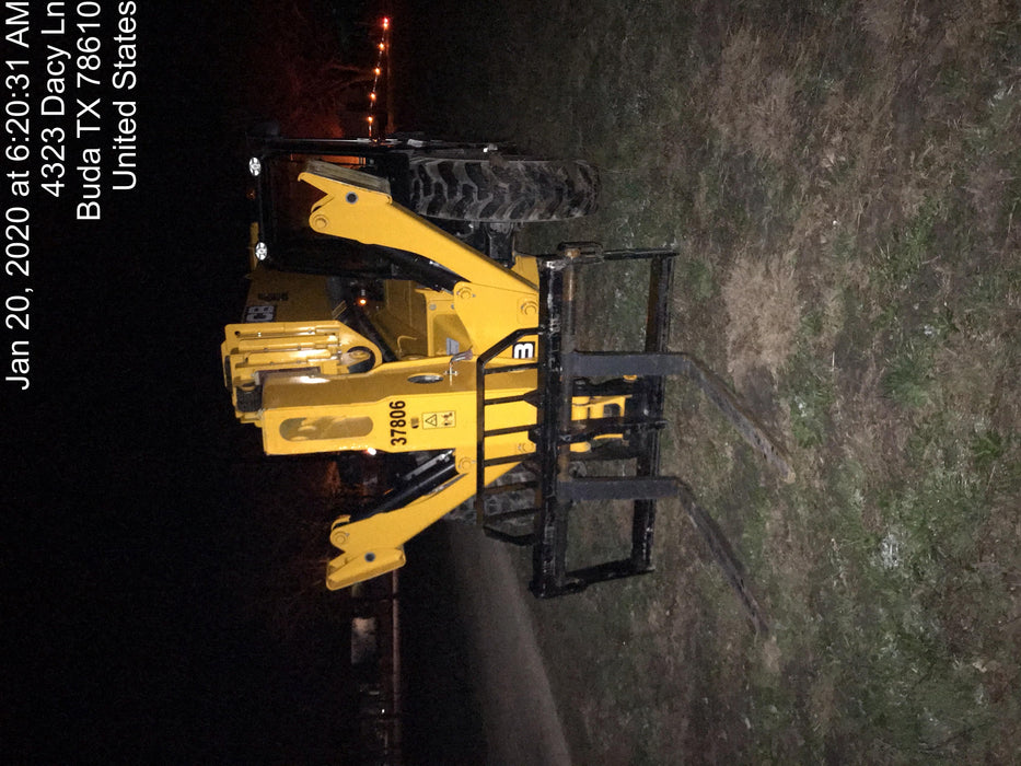 2019 JCB 510-56 Enclosed Cab, 74 HP, Solid Tires, Worklights, Beacon, Aux Hydraulics, Lifting Eye 66" Carriage/60" Forks