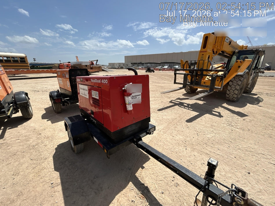 2022 Shindaiwa DGW400MDL Kubota D902 Engine, 23 HP, Dual Op Welder, Wire, Arc, Droop Stick, Tig, and CC Stick Functionality, Simulphase, 3 Phase and 1 Phase Gen Output, Single Axle NB Trlr, Slr Trckl Chrg 12V 12W, Fire Ext