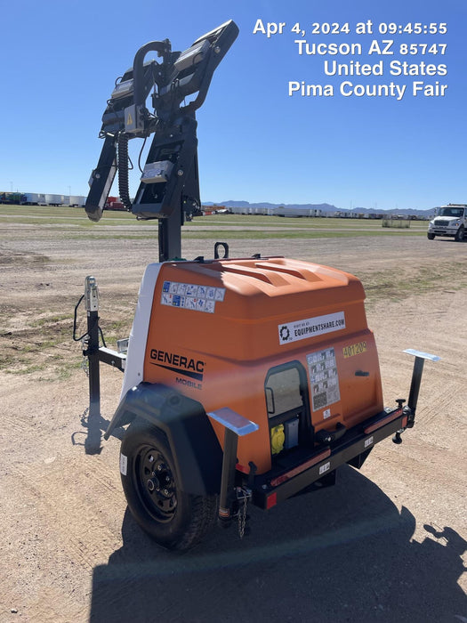 2024 Generac MLT2 Diesel, Flex Switch 120V Input, Powerzone Controller, 
(4) 320W LED Lights, 4kW Generator, 39.9 Gal Fuel Tank, 2" Ball, T3