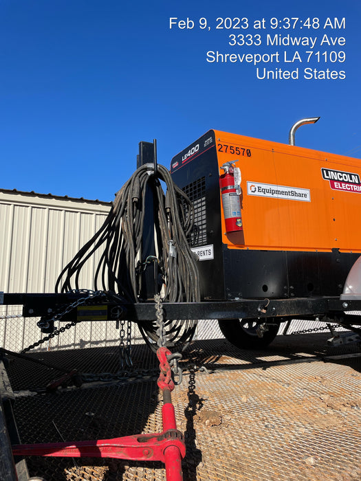 2022 Lincoln Electric LE400 Kubota V1505, Trlr, Cable Rack, Light Kit, ES Decals, T3