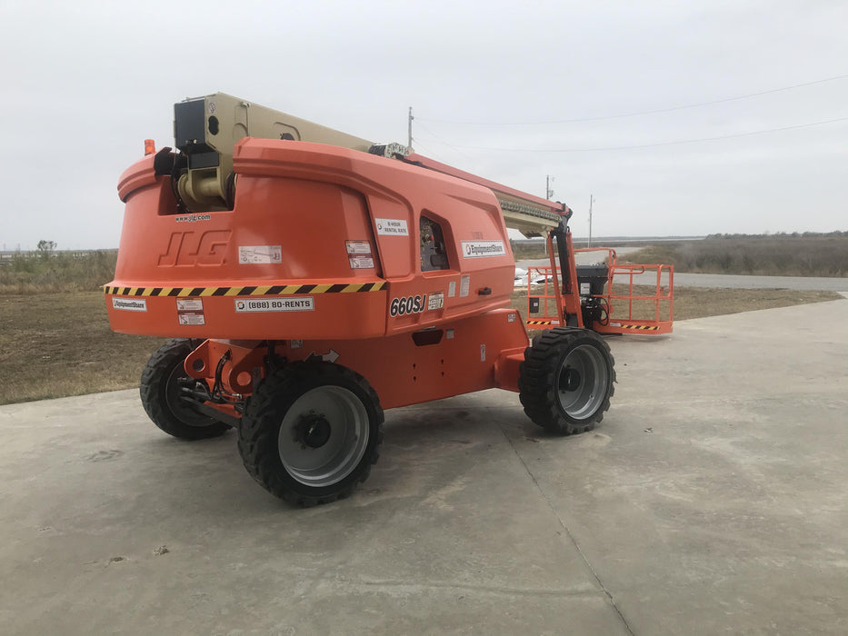 2020 JLG 660SJ ANSI, Deutz Diesel, 4wd, FF Tires, Inward Self Closing Gate, Tool Tray, Beacon, 7.5kW Generator