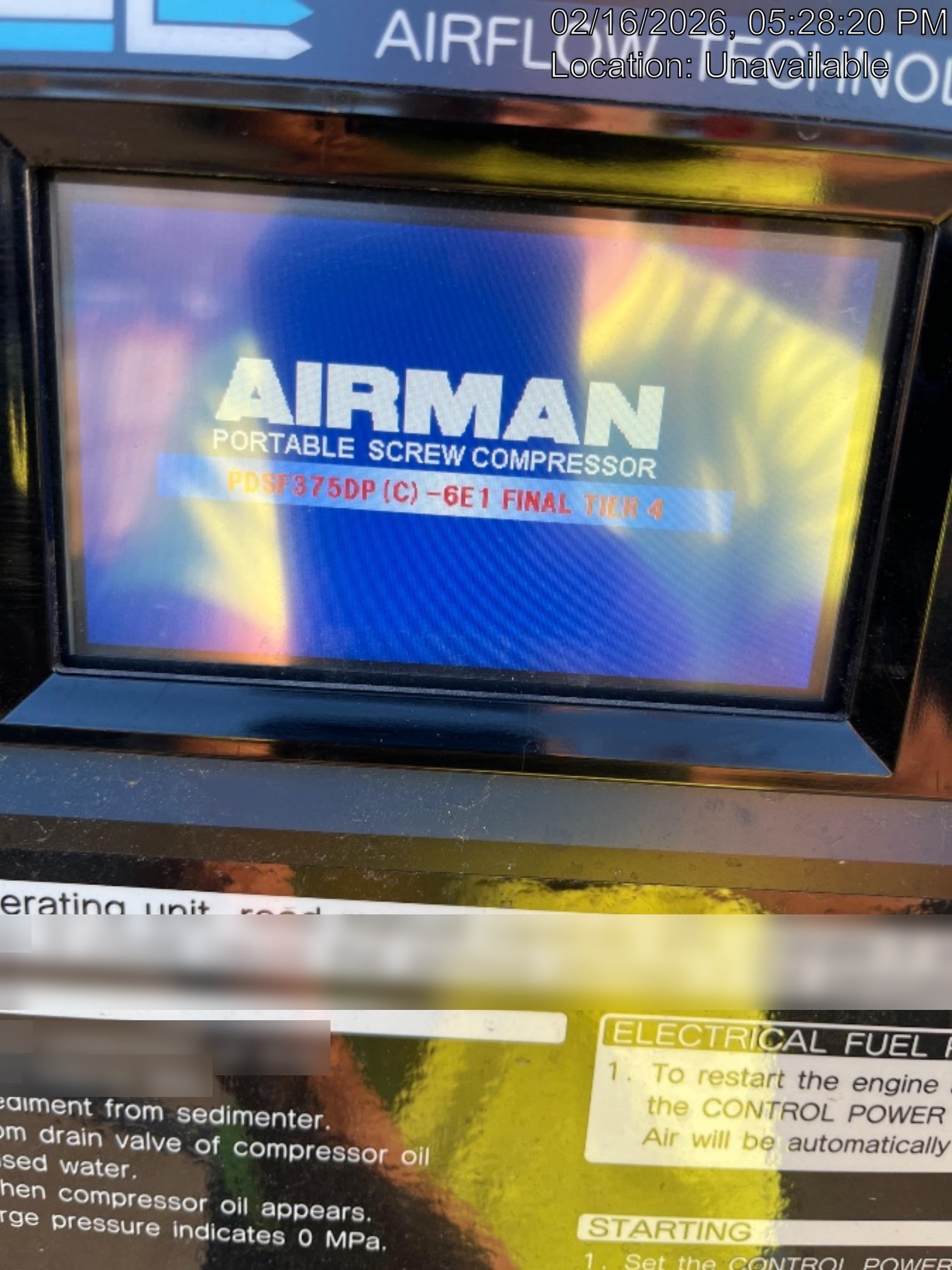 2025 AIRMAN PDSF375DP-6E1