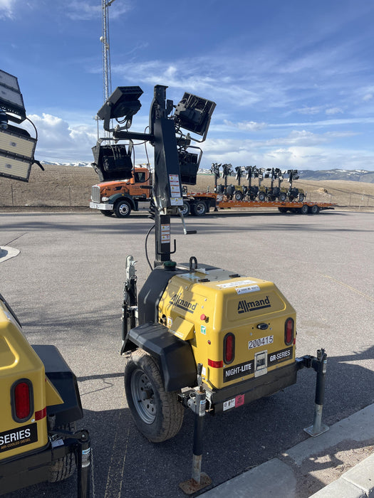 2022 Allmand NLV3GR (4) LED Light Fixture 350W, 23' Vertical Mast, 3kW Prime, Towable, Deep Sea L401, Leveling Jacks, Yanmar T4F 5.8hp