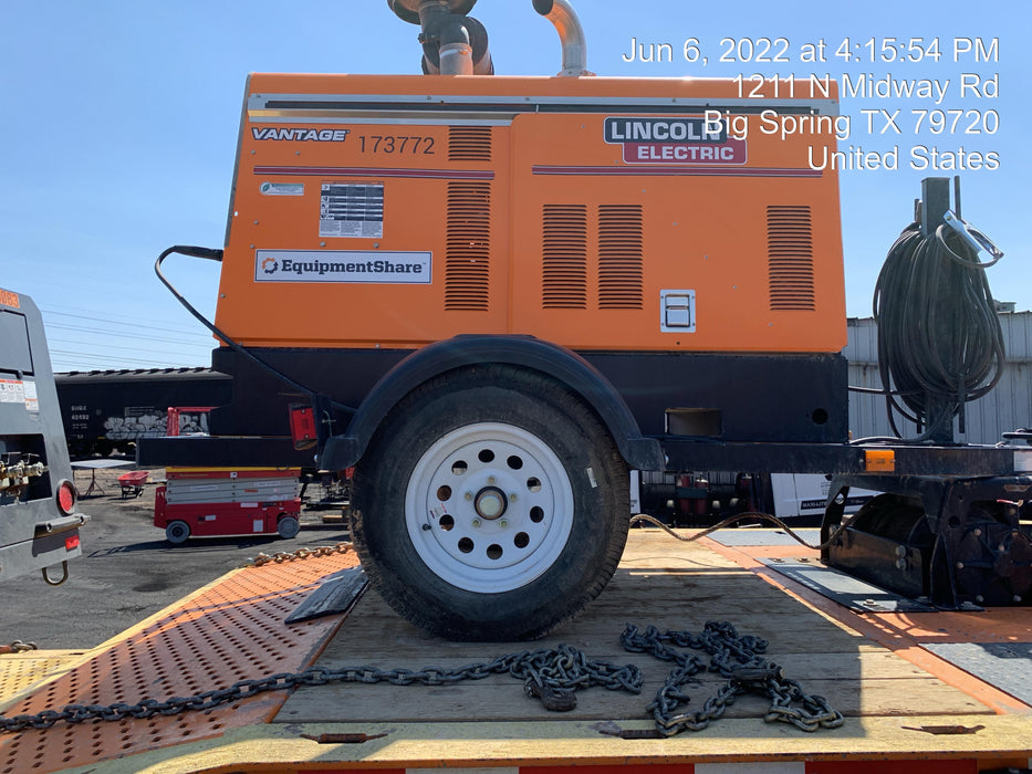 2021 Lincoln Electric Vantage 549X Ready Pak 3, ORANGE (includes trailer, cable rack, fender light kit)