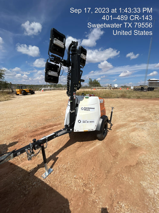 2023 Generac MLT2 Diesel, Flex Switch 120V Input, Powerzone Controller, (4) 320W LED Lights, 4kW Generator, 39.9 Gal Fuel Tank, 2" Ball, T3