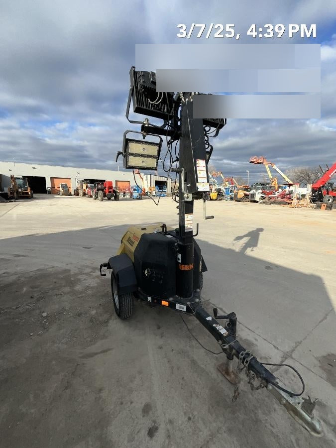 2020 Allmand NLV3GR (4) LED Light Fixture 350W, 23' Vertical Mast, 3kW Prime, Towable, Deep Sea L401, Leveling Jacks, Yanmar T4F 5.8hp