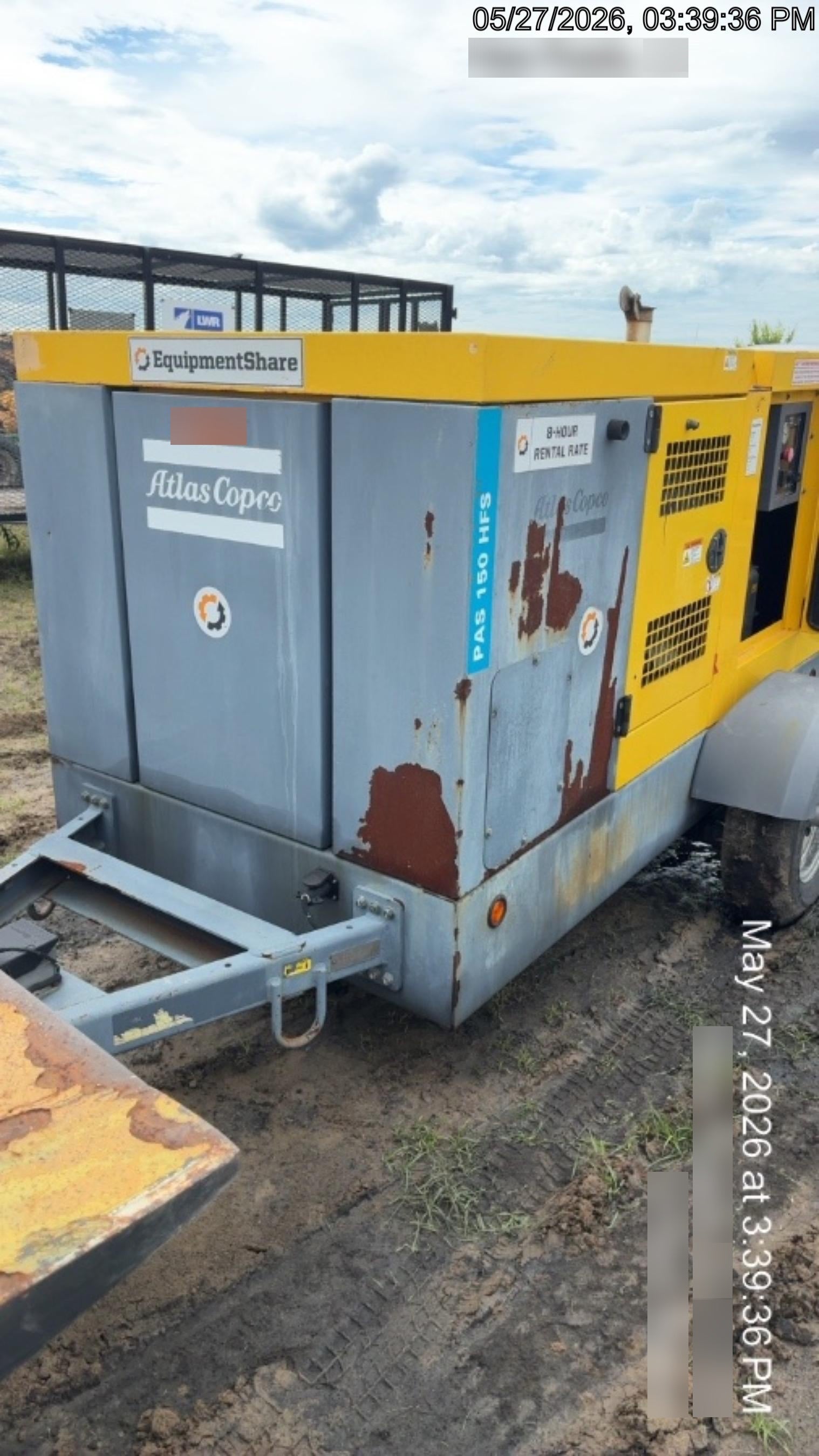 2020 ATLAS COPCO PAS 150 HF CS Enclosed