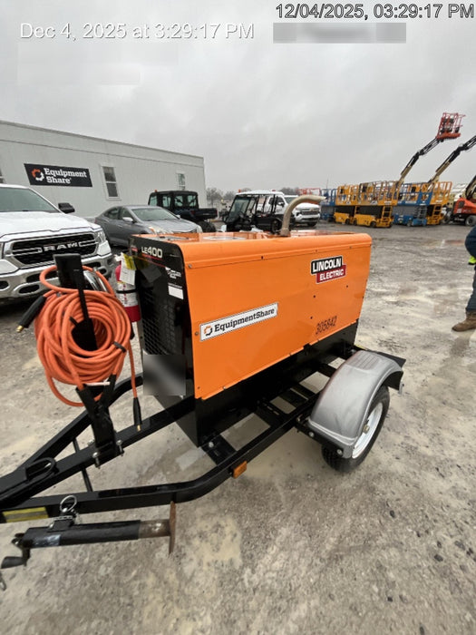 2023 Lincoln Electric LE400 Kubota V1505, Trlr, Cable Rack, Light Kit, ES Decals, T3