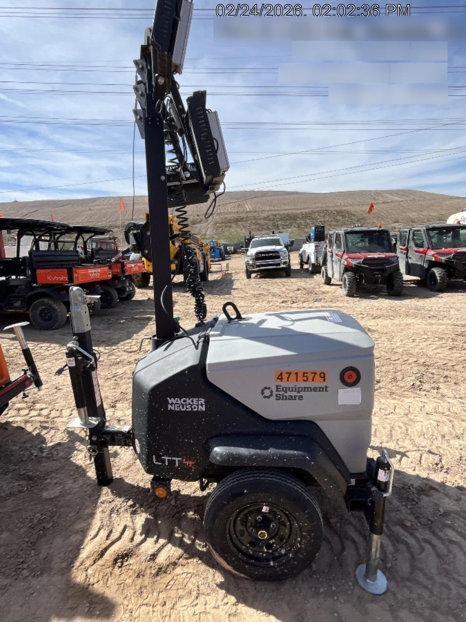 2024 Wacker Neuson LTT4 Diesel, Kohler KDW702, Deep Sea Controller, Auto Start, LED 320W, Bypass Outlet, T3