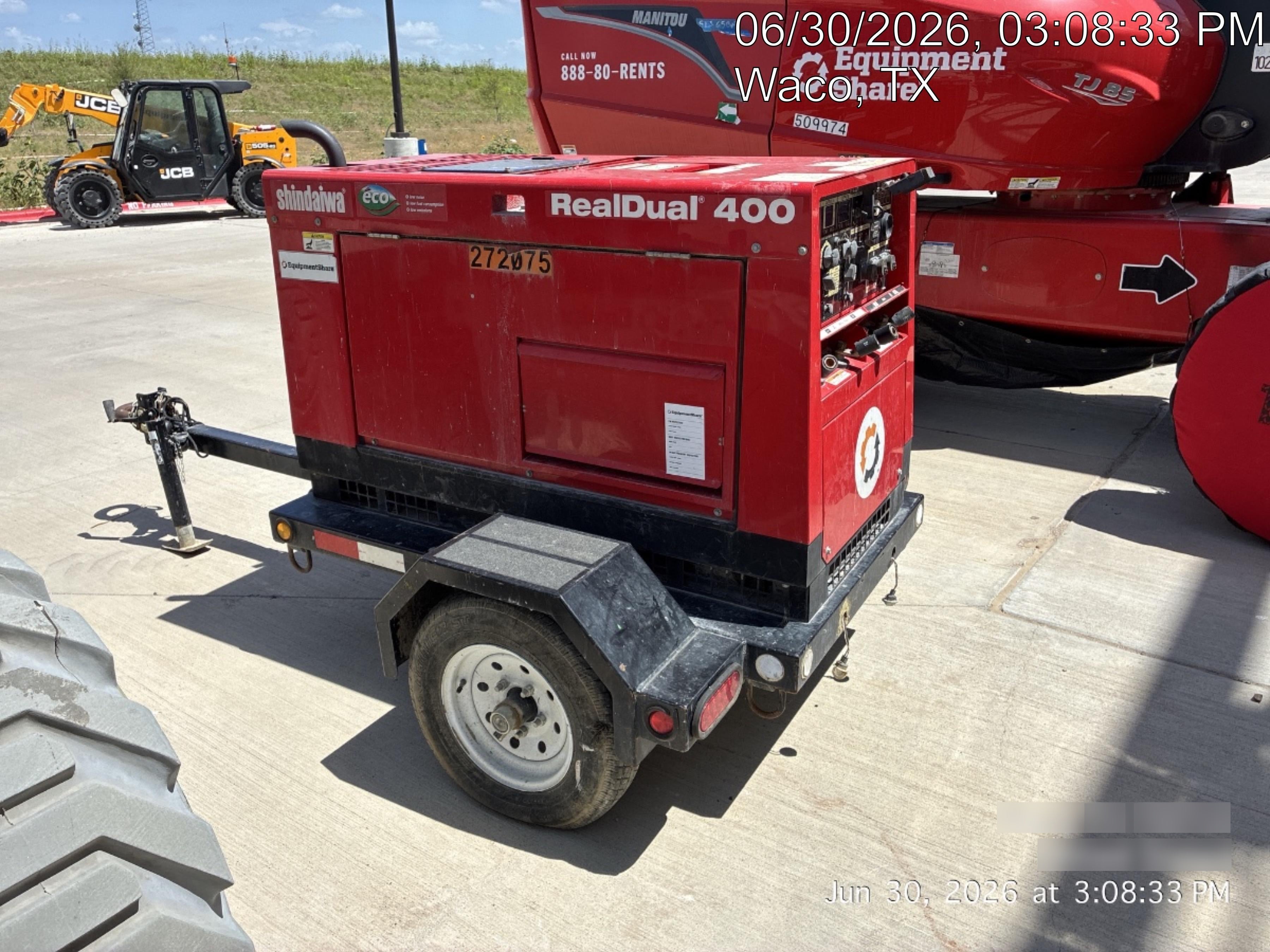 2022 Shindaiwa DGW400MDL Kubota D902 Engine, 23 HP, Dual Op Welder, Wire, Arc, Droop Stick, Tig, and CC Stick Functionality, Simulphase, 3 Phase and 1 Phase Gen Output, Single Axle NB Trlr, Slr Trckl Chrg 12V 12W, Fire Ext