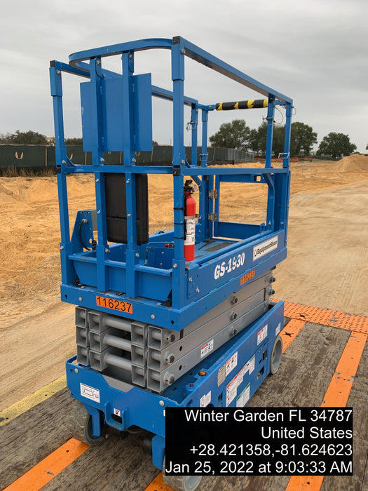 2020 Genie GS-1930 Solid Non Marking Tires, Beacon, Folding rails with half height swing gate