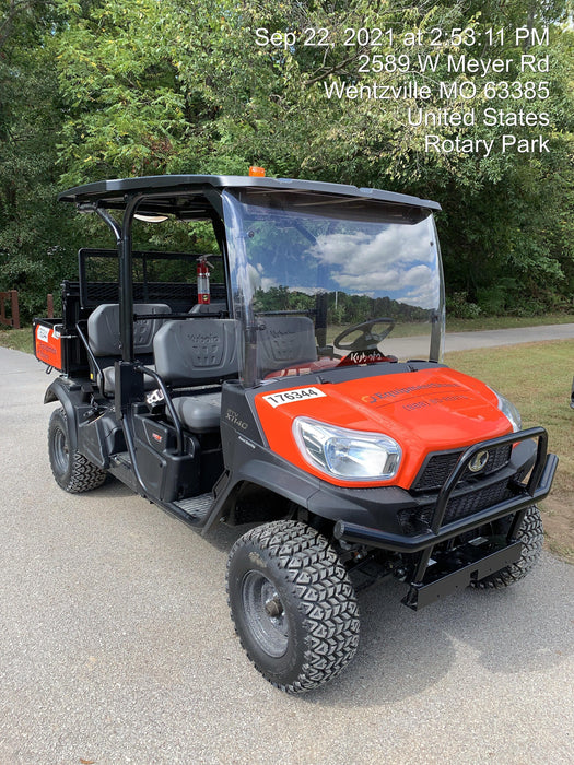 2022 Kubota RTV-X1140W-H Plastic Canopy, Windshield Acrylic Clear, LED Strobe Light, Wire Harness Kit, Back up Alarm
