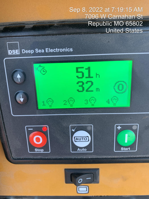 2022 Allmand NLV3GR (4) LED Light Fixture 350W, 23' Vertical Mast, 3kW Prime, Towable, Deep Sea L401, Leveling Jacks, Yanmar T4F 5.8hp