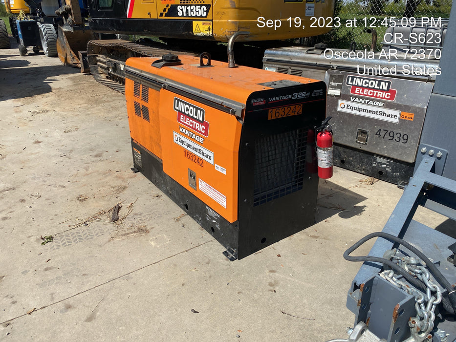 2021 Lincoln Electric Vantage 322 Vantage 322 Ready Pak 3 w/ Decals, ORANGE (includes trailer, cable rack, fender light kit) NO Telematics