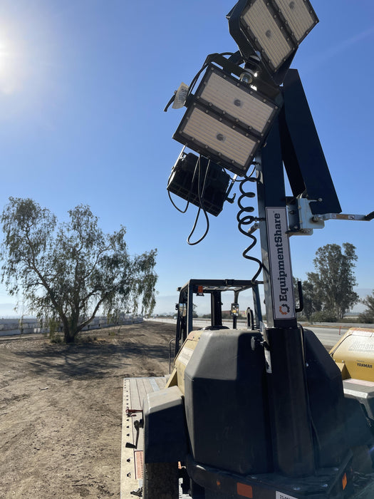 2022 Allmand NLV3GR (4) LED Light Fixture 350W, 23' Vertical Mast, 3kW Prime, Towable, ES Decals, T3