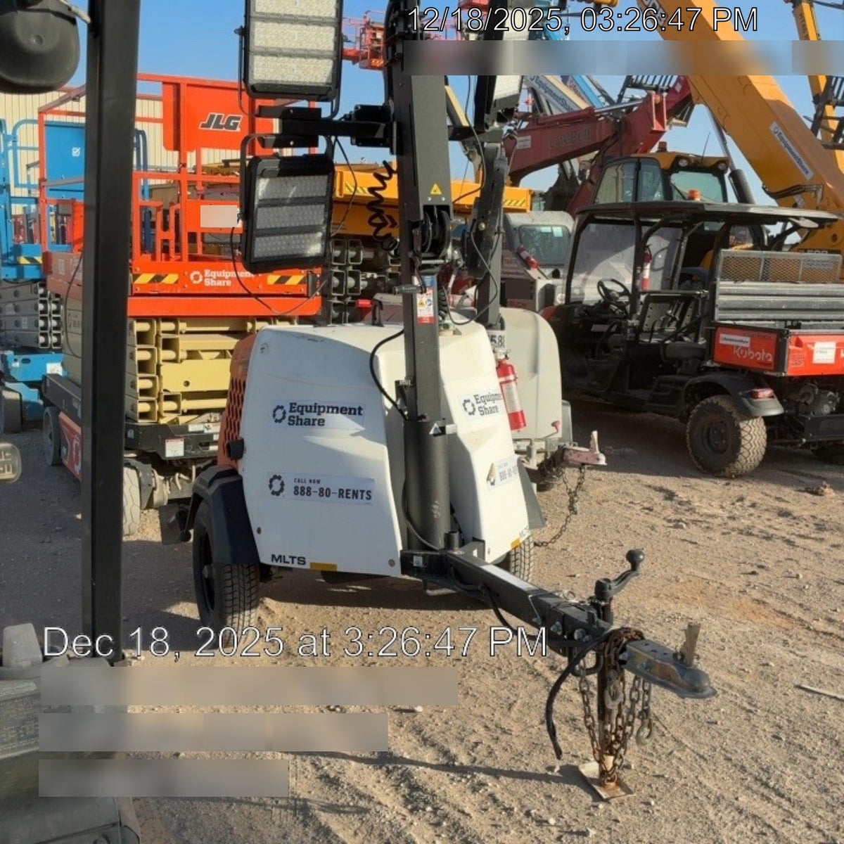 2024 Generac MLT2 Diesel, Flex Switch 120V Input, Powerzone Controller, 
(4) 320W LED Lights, 4kW Generator, 39.9 Gal Fuel Tank, 2" Ball, T3