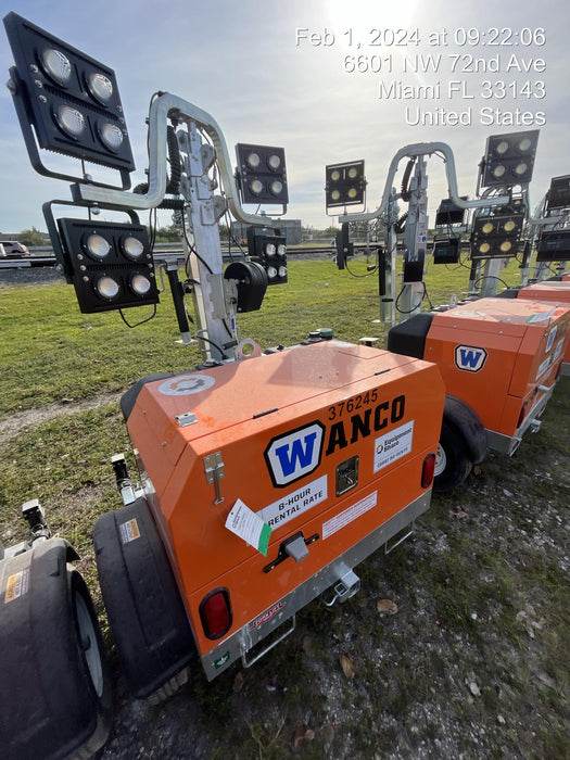 2023 Wanco WLTT-4MM4K Diesel, Deep Sea Controller, Shore Power Plug, Auto Start, (4) 350W LED Floodlights, 4kW Generator, 60 Gal Fuel Tank, 2" Ball, T3