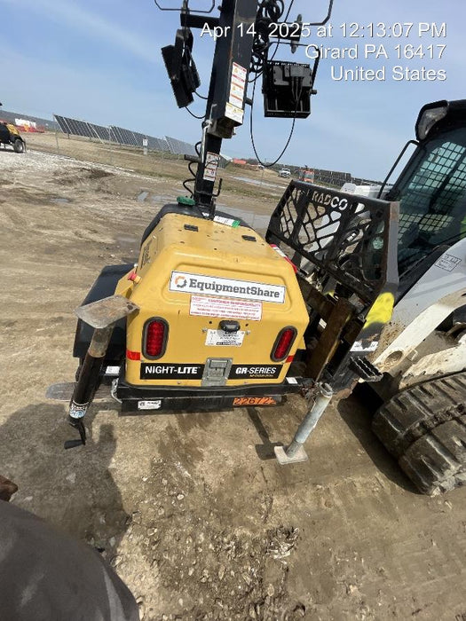 2022 Allmand NLV3GR (4) LED Light Fixture 350W, 23' Vertical Mast, 3kW Prime, Towable, Deep Sea L401, Leveling Jacks, Yanmar T4F 5.8hp