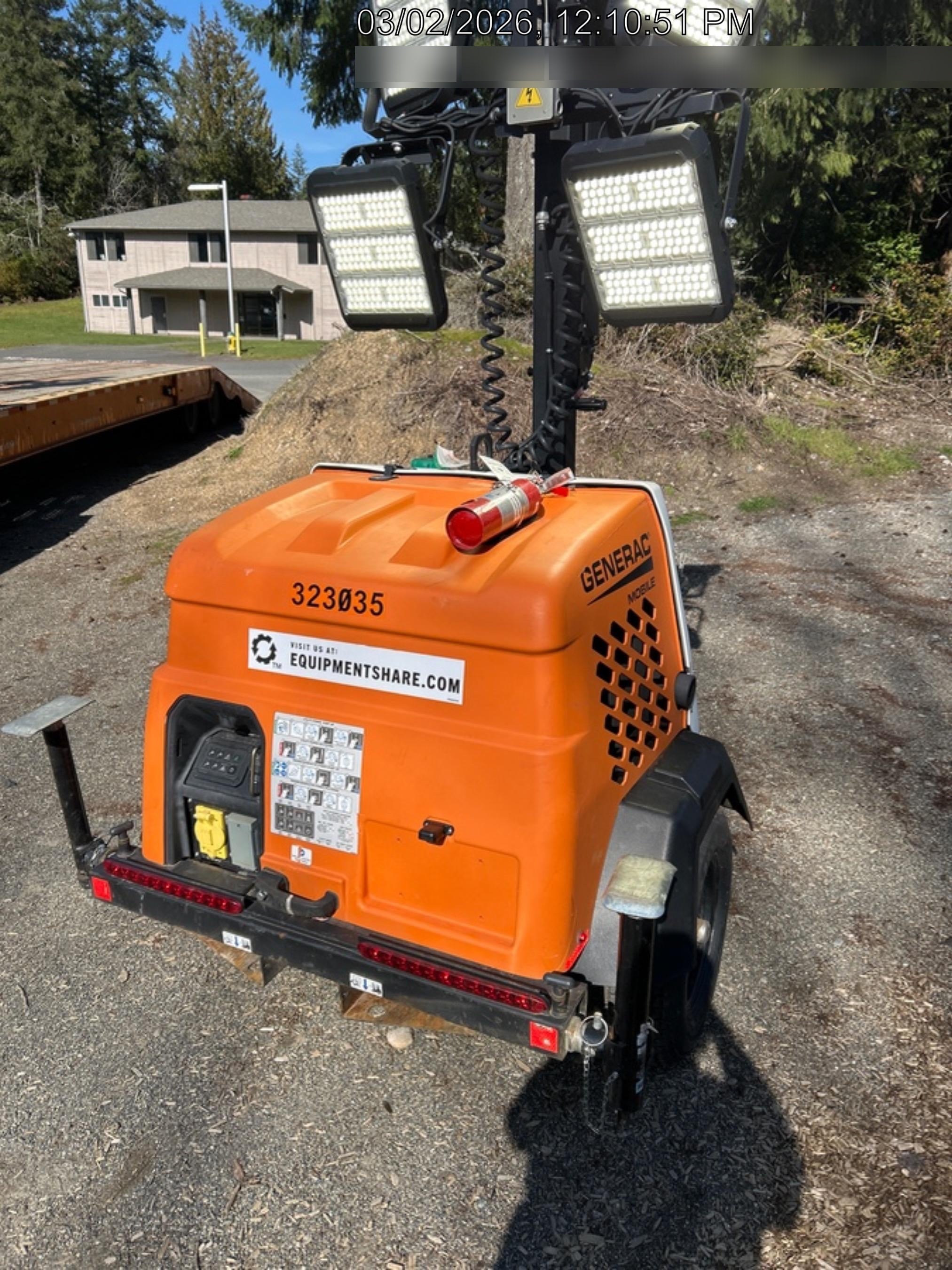 2023 Generac MLT2 Diesel, Flex Switch 120V Input, Powerzone Controller, (4) 320W LED Lights, 4kW Generator, 39.9 Gal Fuel Tank, 2" Ball, T3