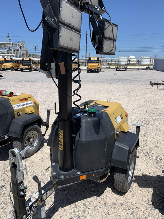 2022 Allmand NLV3GR (4) LED Light Fixture 350W, 23' Vertical Mast, 3kW Prime, Towable, Deep Sea L401, Leveling Jacks, Yanmar T4F 5.8hp