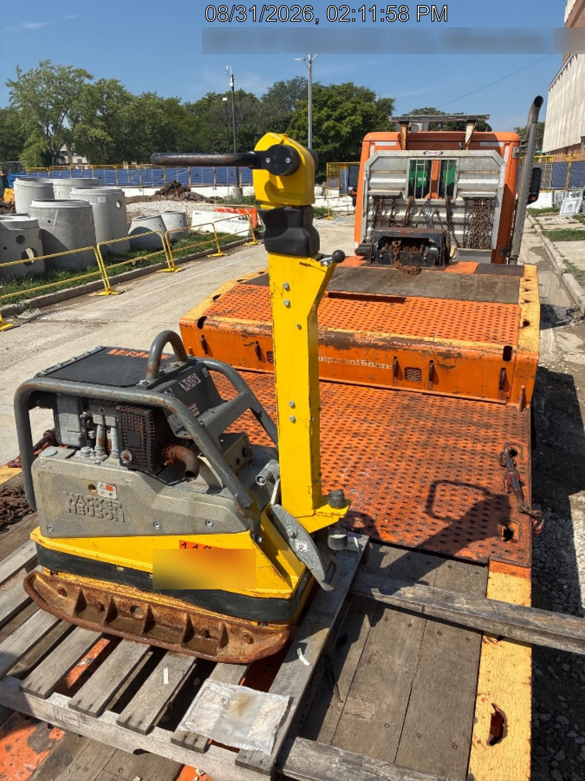 2020 Wacker Neuson DPU4545HEH Walk Behind Reversible Plate Compactor, Diesel