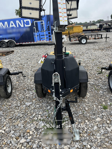 2022 Allmand NLV3GR (4) LED Light Fixture 350W, 23' Vertical Mast, 3kW Prime, Towable, ES Decals, T3