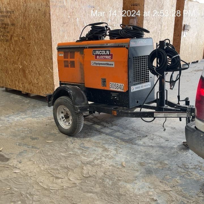 2023 Lincoln Electric LE400 Kubota V1505, Trlr, Cable Rack, Light Kit, ES Decals, T3