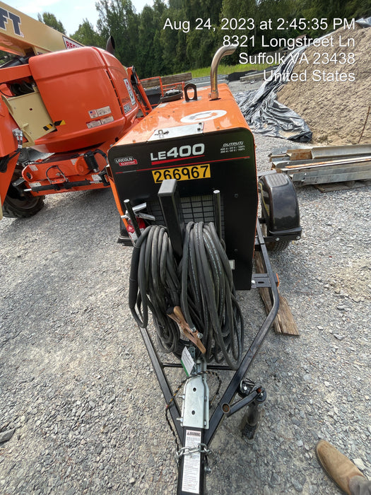 2022 Lincoln Electric LE400 Kubota V1505, Trlr, Cable Rack, Light Kit, ES Decals, T3