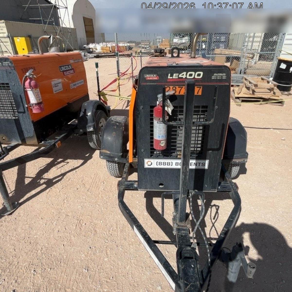 2023 Lincoln Electric LE400 Kubota V1505, Trlr, Cable Rack, Light Kit, ES Decals, T3