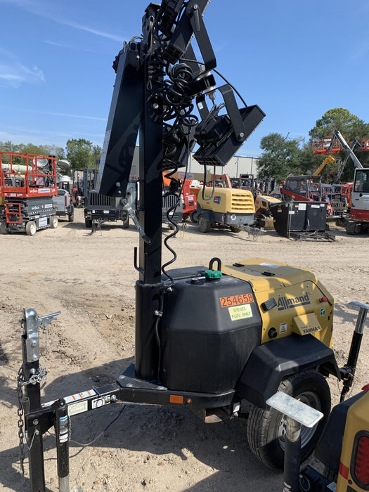 2022 Allmand NLV3GR (4) LED Light Fixture 350W, 23' Vertical Mast, 3kW Prime, Towable, ES Decals, T3