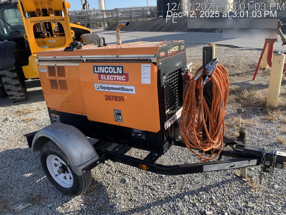 2022 Lincoln Electric LE400 Kubota V1505, Trlr, Cable Rack, Light Kit, ES Decals, T3